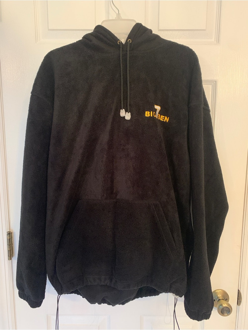 Vintage Big Ben 7 Black Fleece Hoodie Pullover Men’s Large